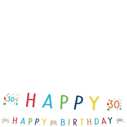 30 Årsdag Konfetti Girlang
