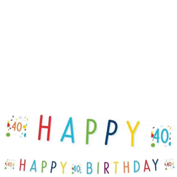 40 Årsdag Konfetti Girlang