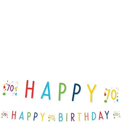 70 Årsdag Konfetti Girlang