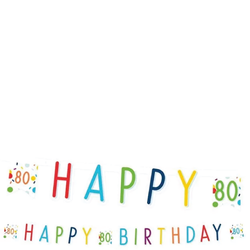 80 Årsdag Konfetti Girlang