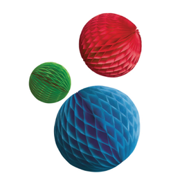 Honeycomb 3-pack Röd Blå Grön