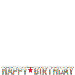 Happy Birthday Konfetti Girlang