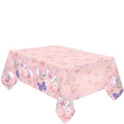 Rosa Pappersduk med Fjärilar