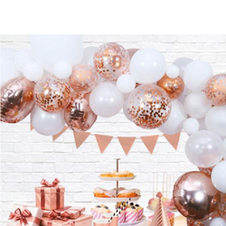 Latex Ballongbåge Kit Rose guld