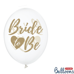 Latexballonger Bride To Be Crystal Clear 30cm 6st Strong
