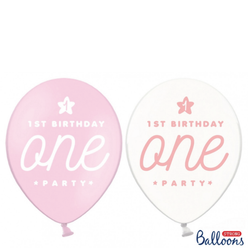 Latexballonger One Pastel Baby Pink 30cm 6st Strong