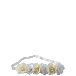 Hårband Blommor Gul/Vit