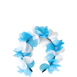 Diadem Blommor Blå / Vit