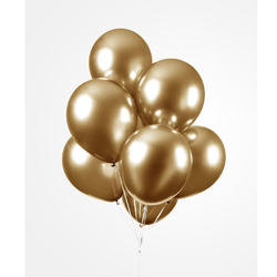 Latexballonger Mirror gold 10pcs