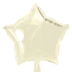 Folieballong Stjärna Ivory 46 cm