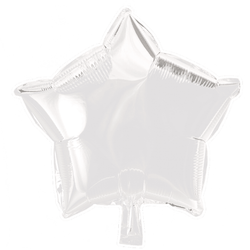 Folieballong Stjärna White 46 cm