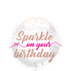 Folieballong Happy Birthday Sparkle
