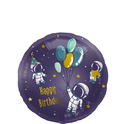 Folieballong Happy Birthday Astronaut