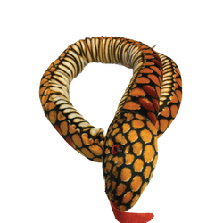Stor leksaksorm orange 180 cm
