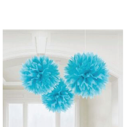 Pom Pom Ocean Blue Hängande Dekoration 40cm