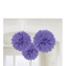 Pom Pom Purple Hängande Dekoration 40cm