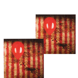 Halloween Skräckclown servetter 12-pack