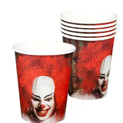 Halloween Skräckclown muggar 6-pack