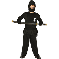 Svart Ninja Maskeraddräkt barn