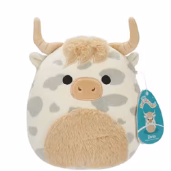 Squishmallows Borsa the Grey Spotted Highland Cow 19 cm