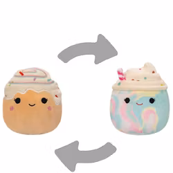 Squishmallows Kelen the Rainbow Frappe/Rease the Cinnamon Bun 13 cm
