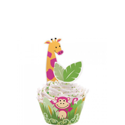 Wilton Djungeldjur, cupcake wraps o flaggor