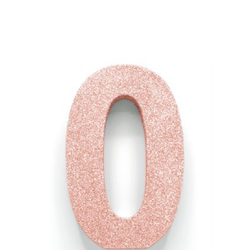 Bordsdekoration Siffra roseguld, 0