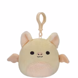 Squishmallows Meghan the Cream Bat, Clip On 9cm