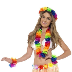 Regnbågsfärgat Hawaii Set 4 Delar