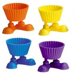 Wilton Muffinsformar m skor, 4 st (silikon)