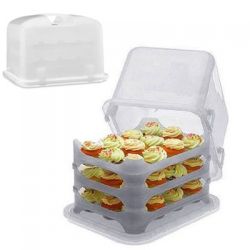 Cupcake Courier, vit transparent