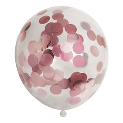 Latexballonger Konfetti Metalic Rosé Gold 30cm 6st