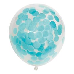 Latexballonger Konfetti Blue 30cm 6st