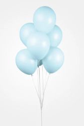 Latexballonger Macron Light Blue 10pcs