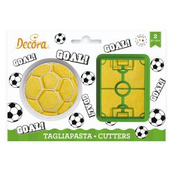 Decora Fotboll, 2 st utstickare (plast)