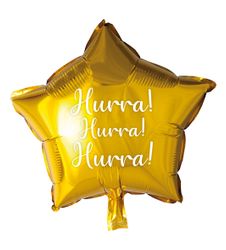 Folieballong Stjärna Hurra!