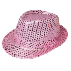 Glitterhatt Rosa