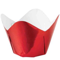 Wilton Red Metallic, 15 st muffinskoppar