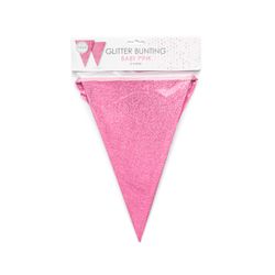 Flaggirlang Glitter Pink 20 x 30 cm