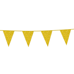 Flaggirlang Glitter Guld 20 x 30 cm