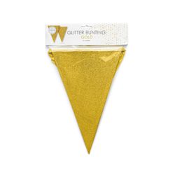 Flaggirlang Glitter Guld 20 x 30 cm