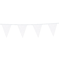 Flaggirlang Glitter Vit 20 x 30 cm