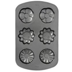 Wilton Små Blommor – Bakform med 6 Formar (Mini Flower Pan)