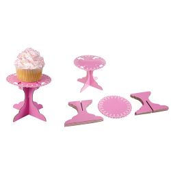 Wilton Cupcake-piedestal (6 st), rosa