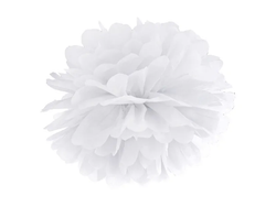Pom Pom Hängande Whiite Dekoration 25cm