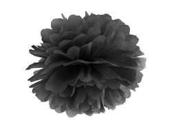 Pom Pom Hängande Black Dekoration 25cm