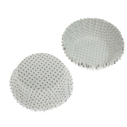 White Tiny Dots, ca 72 st muffinsformar