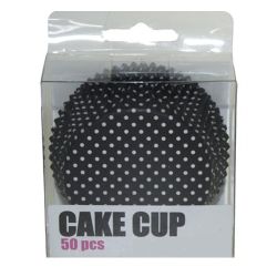 Black Polka Dots, 50 st muffinsformar
