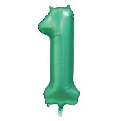 Folieballong Nr 1 Satin Green 86 Cm