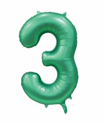 Folieballong Nr 3 Satin Green 86 Cm